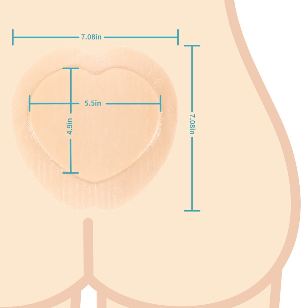 Dimora Silicone Sacrum Foam Dressing with Border Adhesive Waterproof Wound Dressing Healing Pads 5pcs