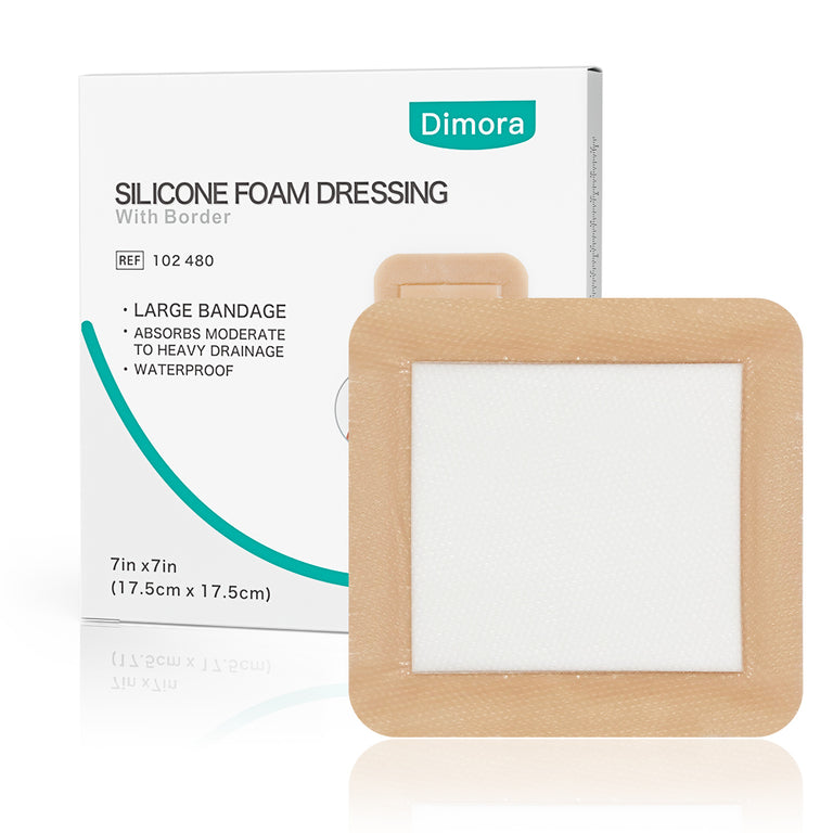 Dimora Large Bandage Ultra Soft Silicone Foam Dressing with Border