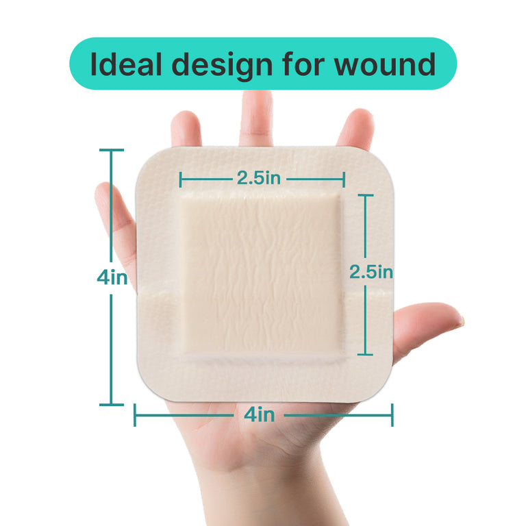 Dimora Silicone Foam Dressing Silver Ag Adhesive Absorbent Bandage Pads