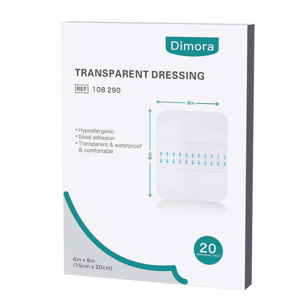 Dimora Transparent Film Dressing with Hypoallergenic Adhesive 6x8 inch