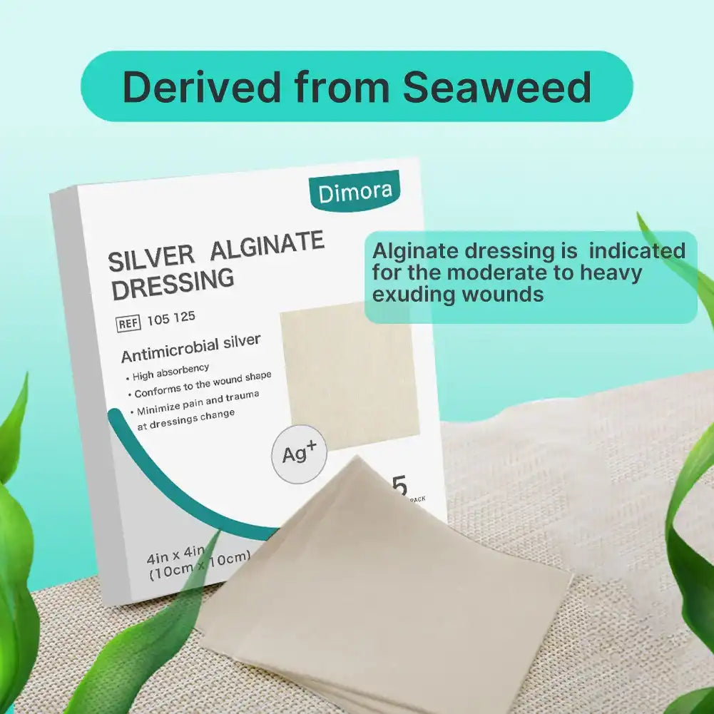 Dimora Calcium Alginate Wound Dressing 4" x 4" - Highly Absorbent for Dimora Medical Dimora Calcium Alginate Wound Dressing 4" x 4" - Highly Absorbent for Dimora Medical