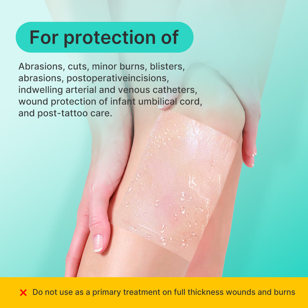 Dimora Transparent Film Dressing, Waterproof Adhesive Bandages 4 x 5 inch