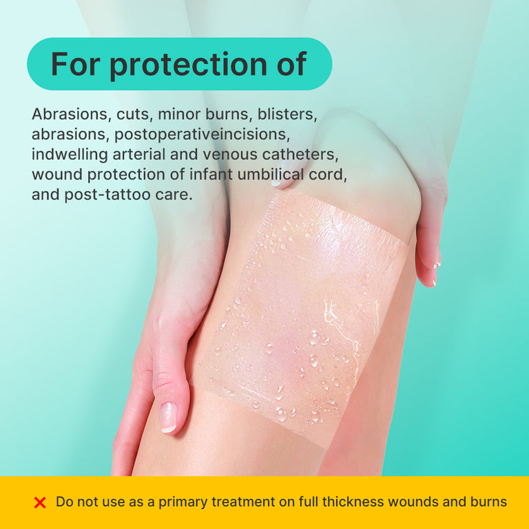 Dimora Transparent Film Dressing, Waterproof Adhesive Bandages 4 x 5 inch