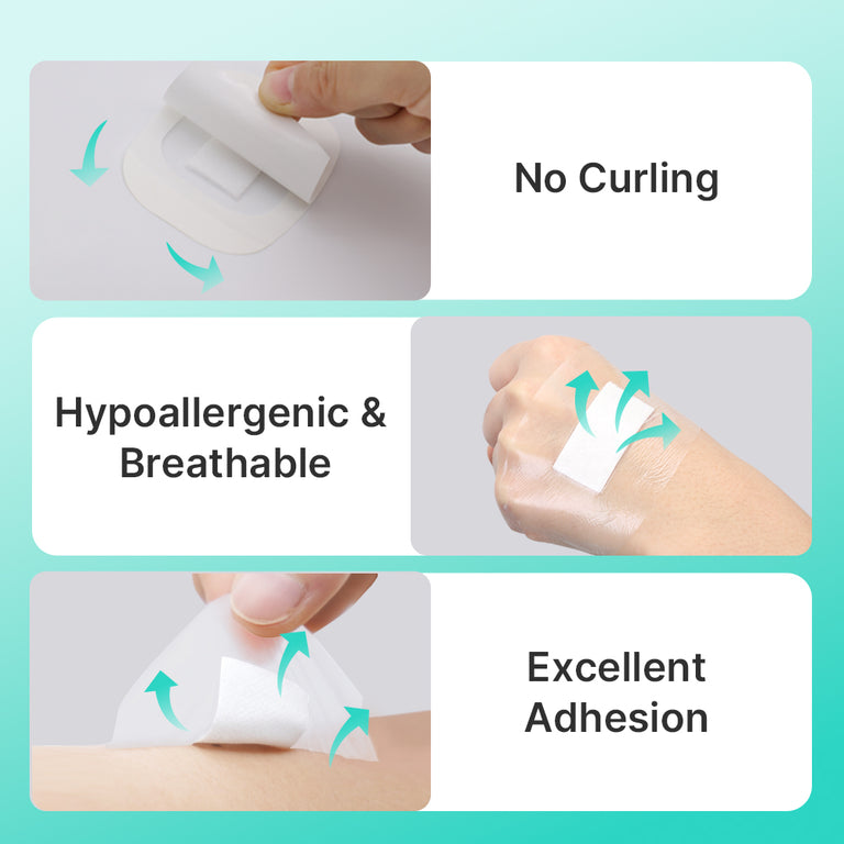 Dimora Transparent Film Dressing with Hypoallergenic Adhesive 2.3 x 2.7 inch