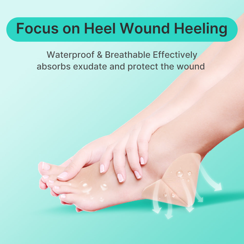 Dimora Heel Foam Dressing, Non-Adhesive Waterproof Hydrophilic Pads