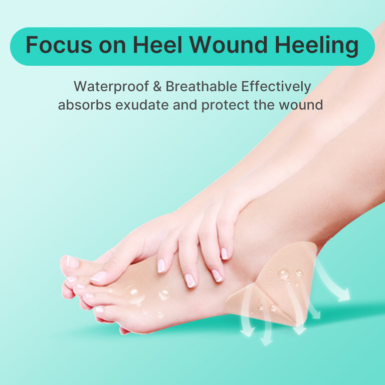 Dimora Heel Foam Dressing, Non-Adhesive Waterproof Hydrophilic Pads