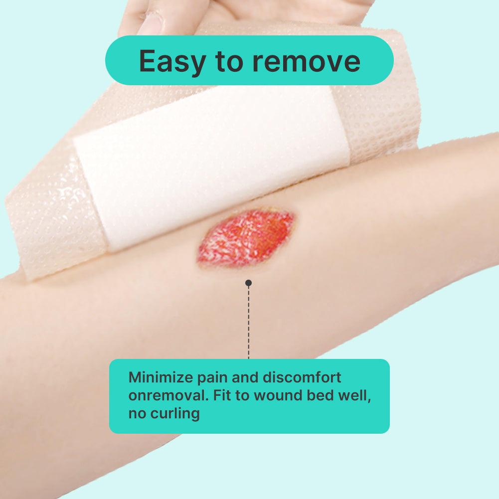 Dimora Silicone Foam Dressing Silver Ag Adhesive Absorbent Bandage Pads