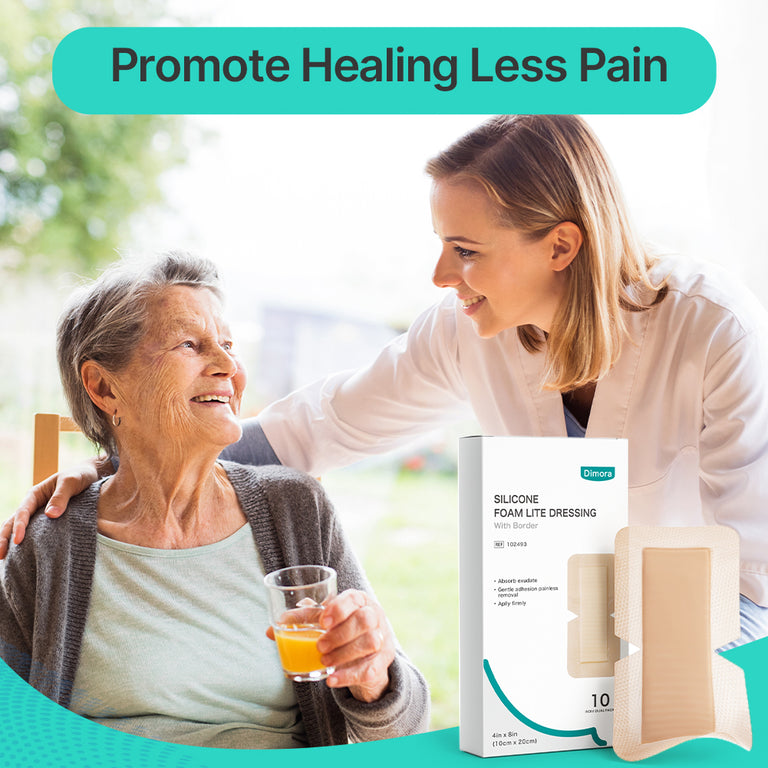 Dimora Large Bandage Ultra Soft Silicone Foam Dressing with Border