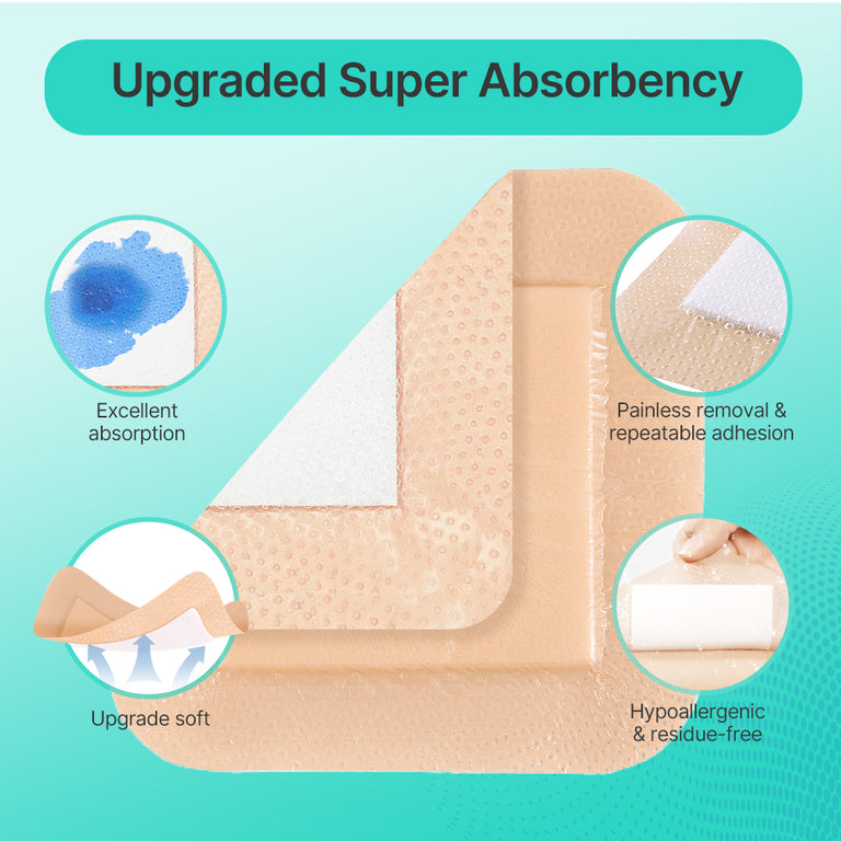 Dimora Large Bandage Ultra Soft Silicone Foam Dressing with Border