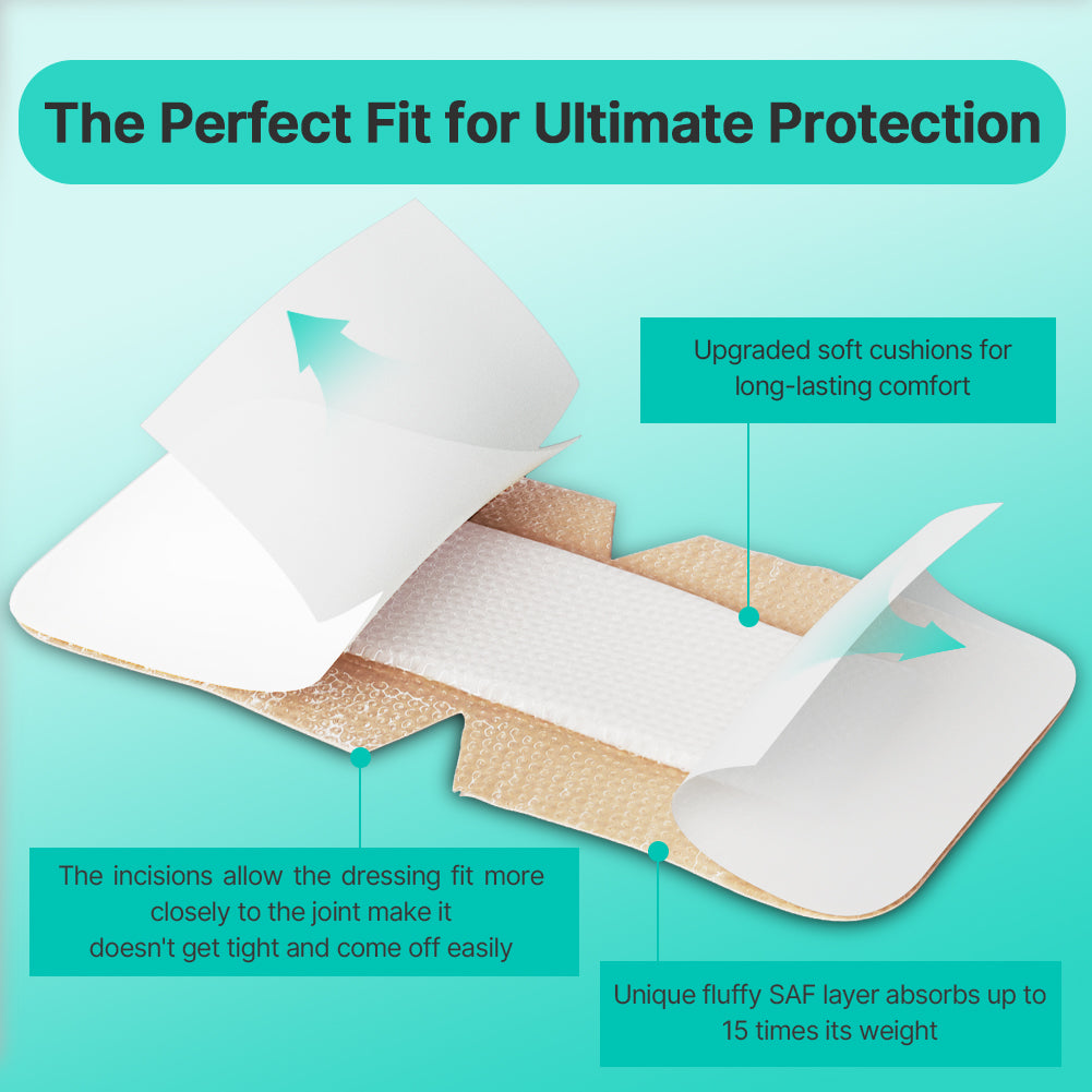 Dimora Large Bandage Ultra Soft Silicone Foam Dressing with Border