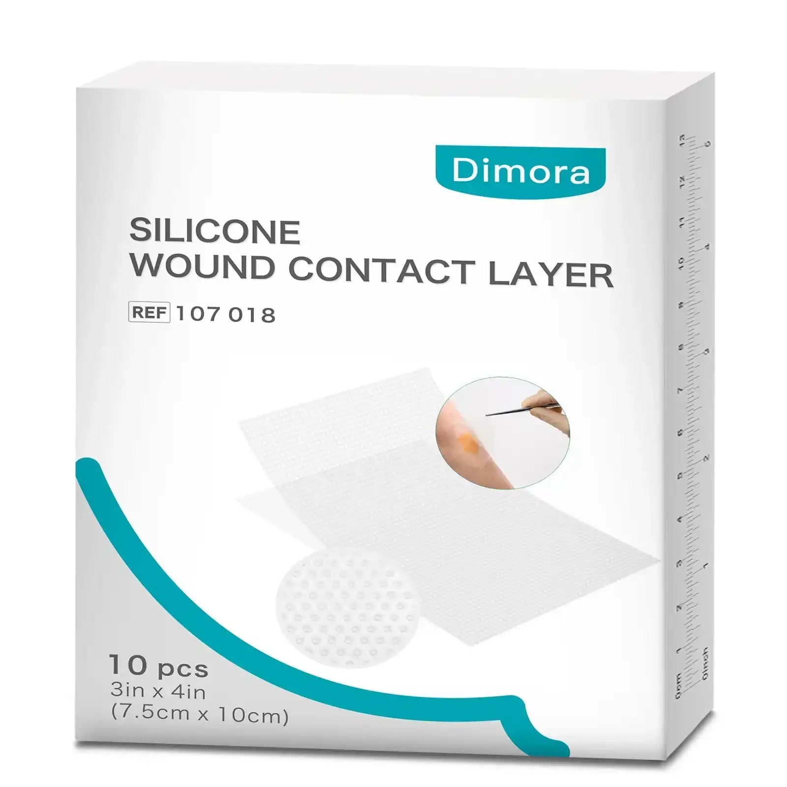 3 x 4 inch (pack of 10) Dimora Silicone Wound Dressing - Non-Adhering Transparent Pads for Wound Care 3 x 4 inch (pack of 10) Dimora Silicone Wound Dressing - Non-Adhering Transparent Pads for Wound Care