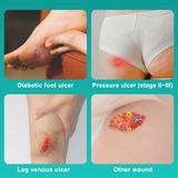Dimora Silicone Foam Dressing Silver Ag 4"x 8" Adhesive Absorbent Bandage Pads 5 Packs