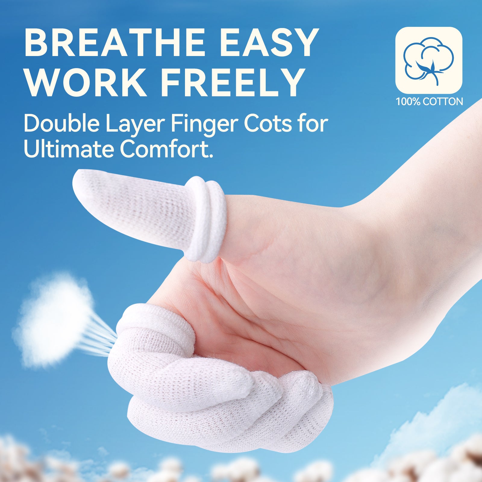 Dimora Finger Cots, Finger Protectors, Breathable Bandages for Wound Care