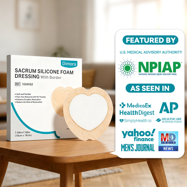 Dimora Sacrum Silicone Foam Adhesive Wound Dressings 7.08 x 7.08inch
