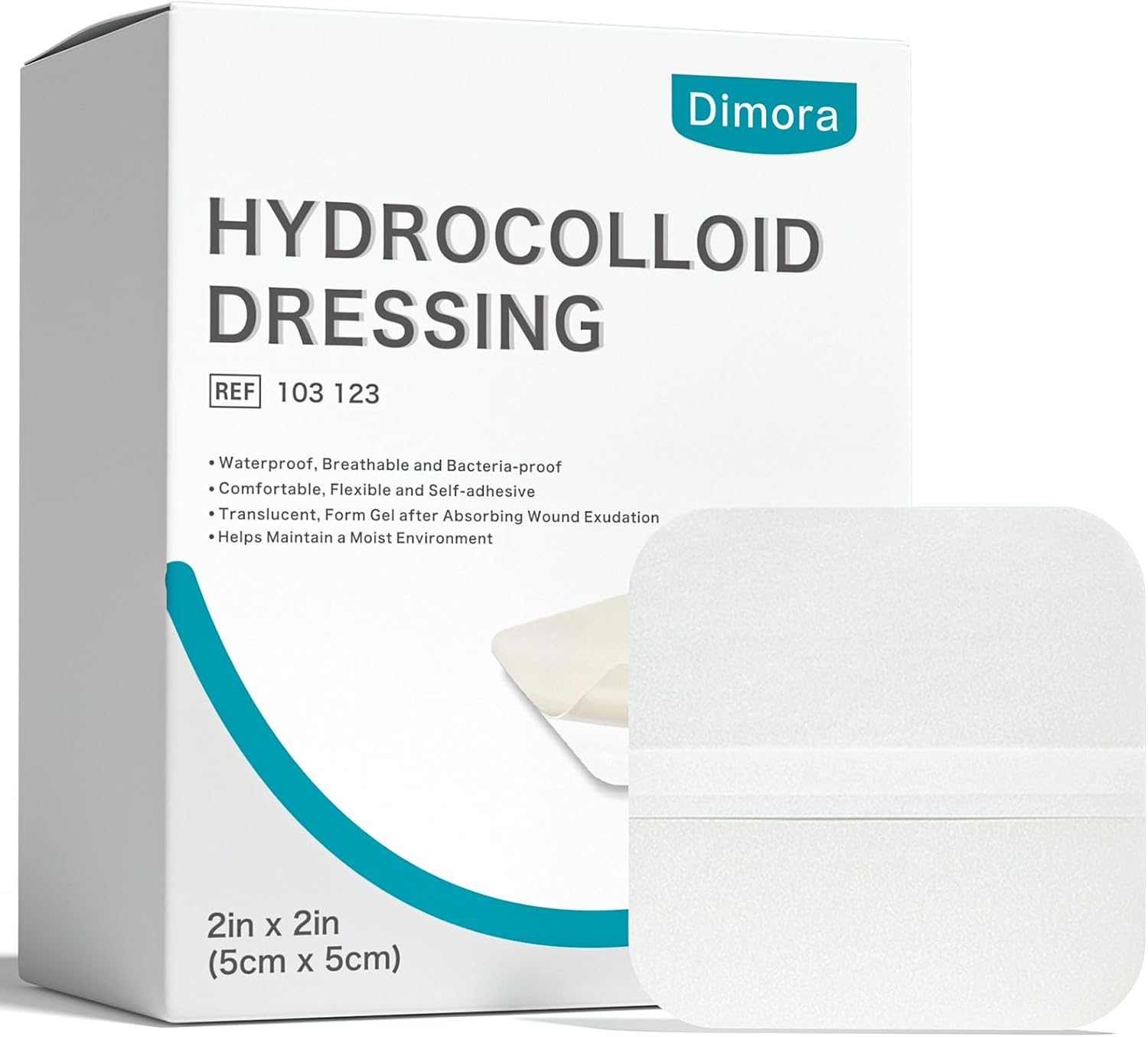 Dimora Ultra-Thin Hydrocolloid Wound Dressing (0.3mm) - Flexible, Waterproof for Blisters, Acne & Minor Wounds