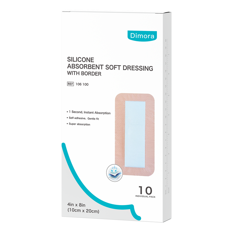 Dimora Super Absorbent Dressings, Self-Adhesive Bandages, 10 packs