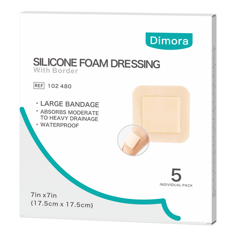 Dimora Large Bandage Ultra Soft Silicone Foam Dressing with Border