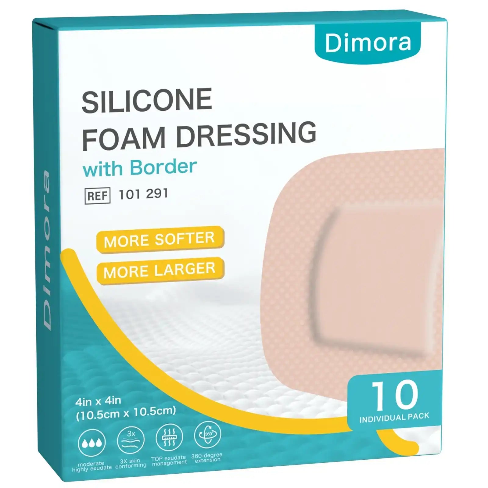 Dimora Ultra Soft Silicone Foam Dressing 4 Dimora Ultra Soft Silicone Foam Dressing 4