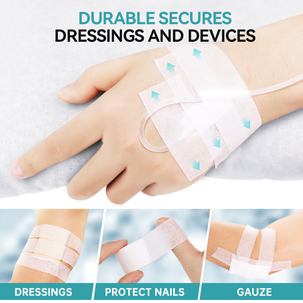 Dimora Paper Medical Tape 16 Rolls- Hypoallergenic White Surgical Tape