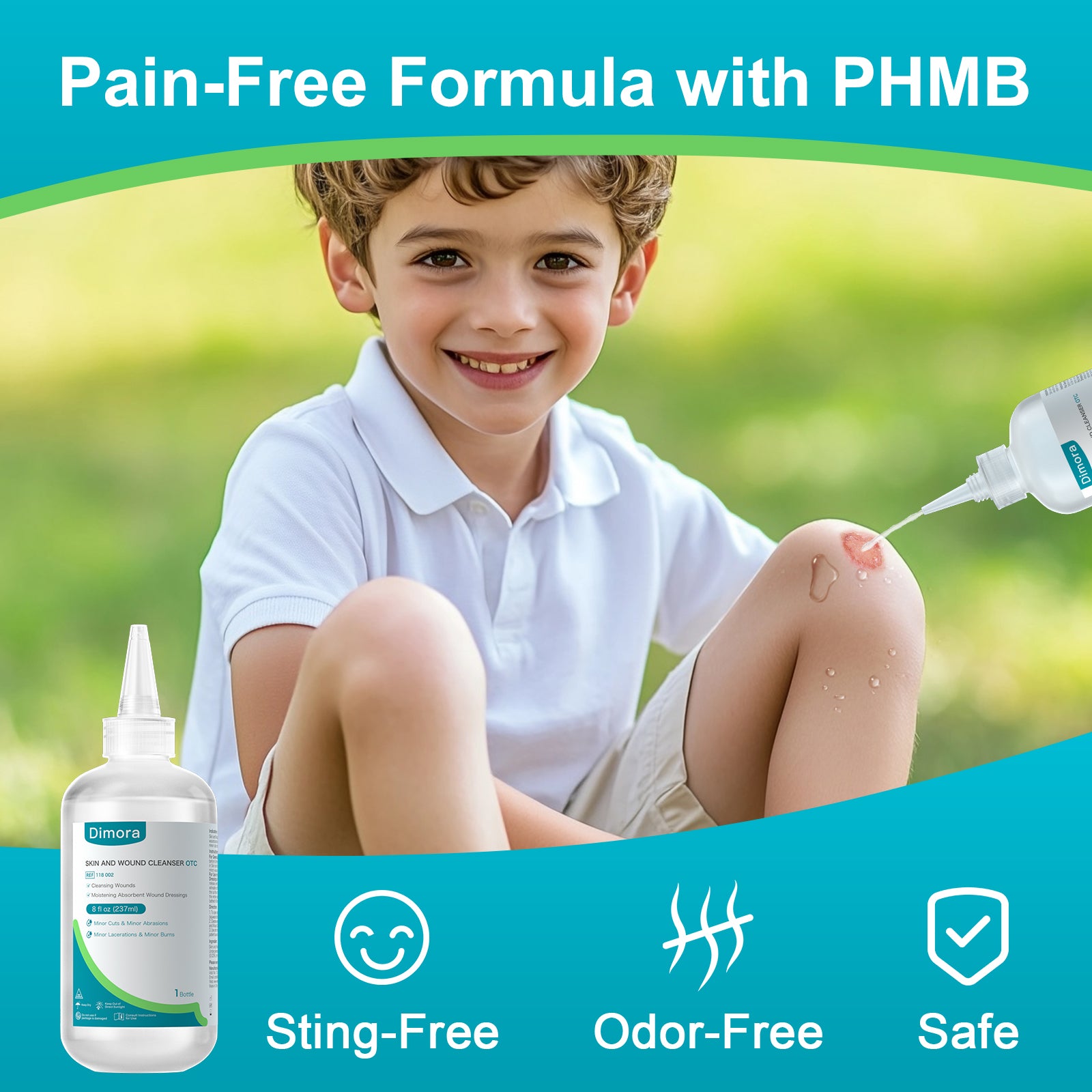 Dimora Skin and Wound Cleanser, OTC First Aid Antiseptic Cleanser