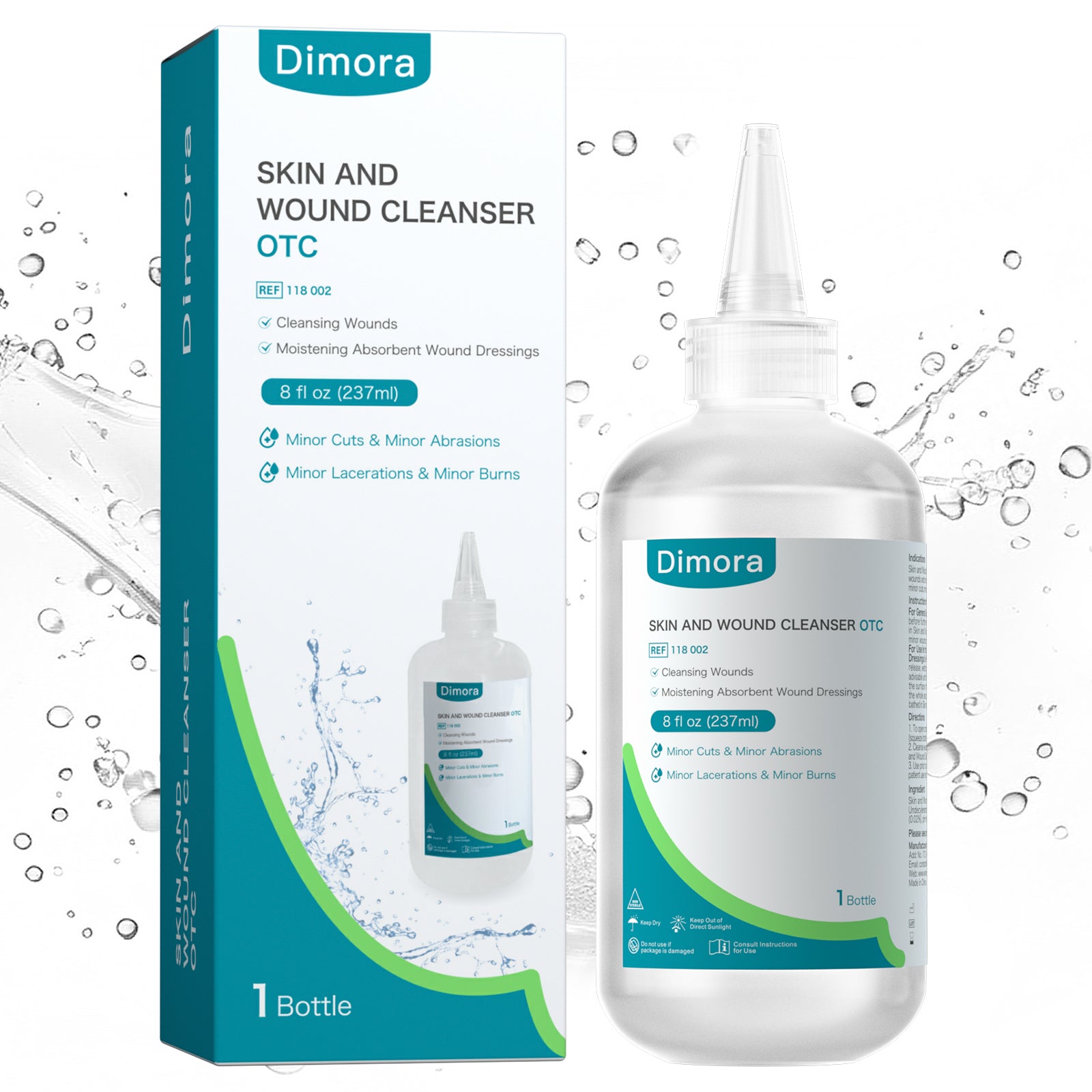Dimora Skin and Wound Cleanser, OTC First Aid Antiseptic Cleanser