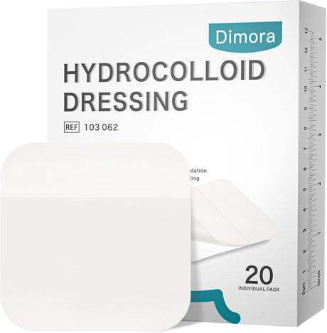 Dimora Ultra-Thin Hydrocolloid Wound Dressing (0.3mm) - Flexible, Waterproof for Blisters, Acne & Minor Wounds