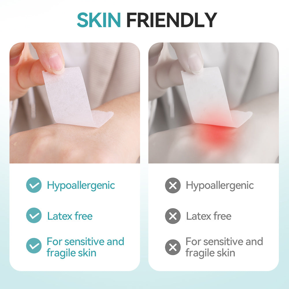 Dimora Paper Medical Tape 16 Rolls- Hypoallergenic White Surgical Tape