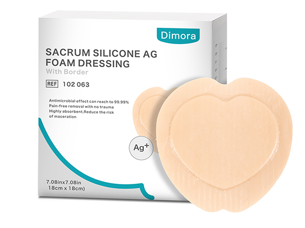Dimora Silicone Foam Dressing Silver Ag Adhesive Absorbent Bandage Pads