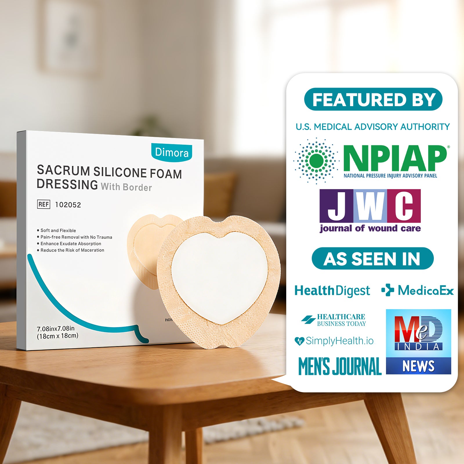 Dimora Sacrum Silicone Foam Dressing 7.08