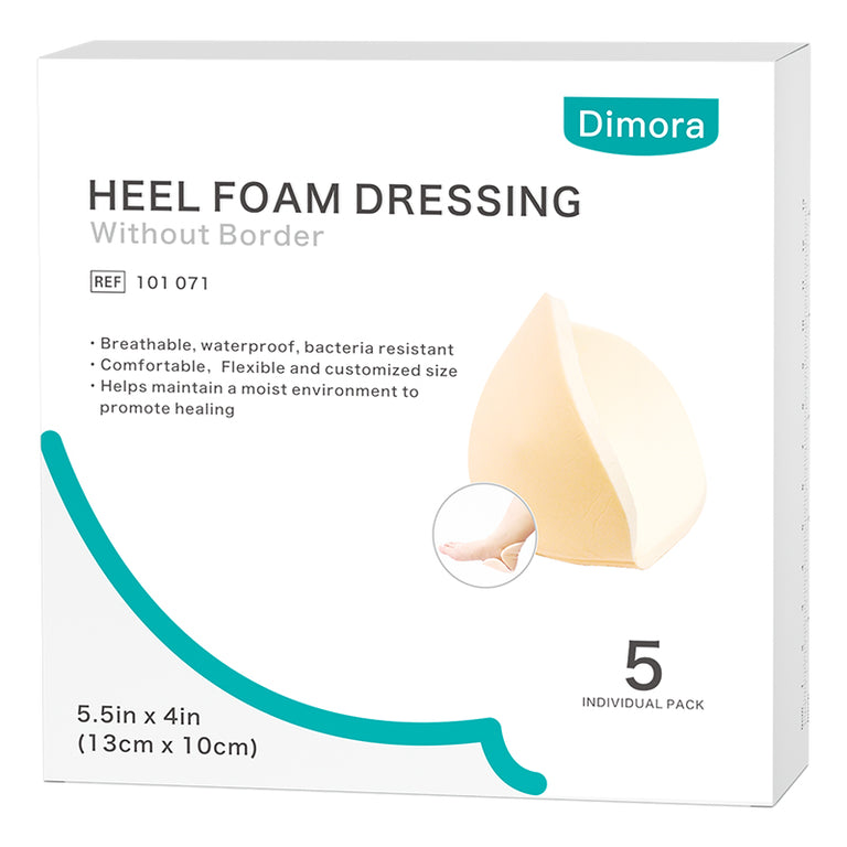Dimora Heel Foam Dressing, Non-Adhesive Waterproof Hydrophilic Pads