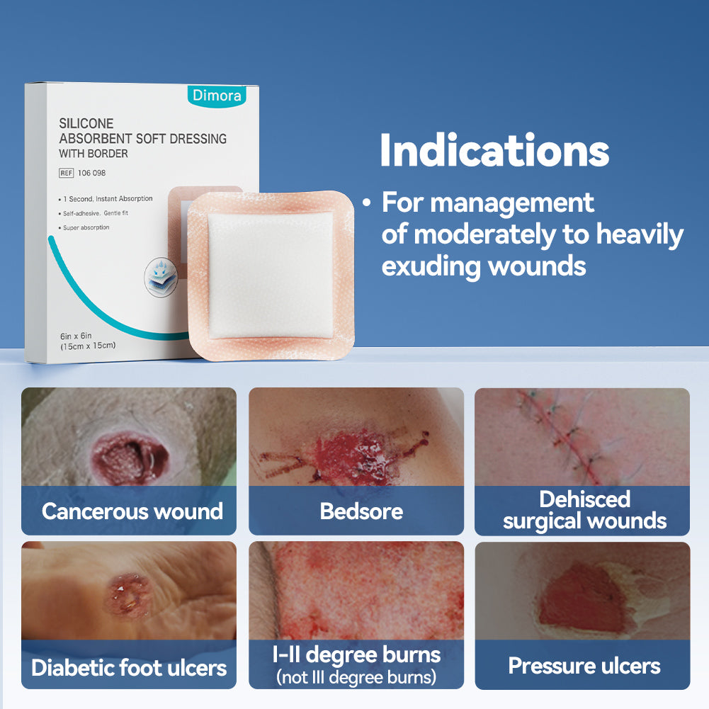 Dimora Super Absorbent Dressings, Self-Adhesive Bandages, 10 packs