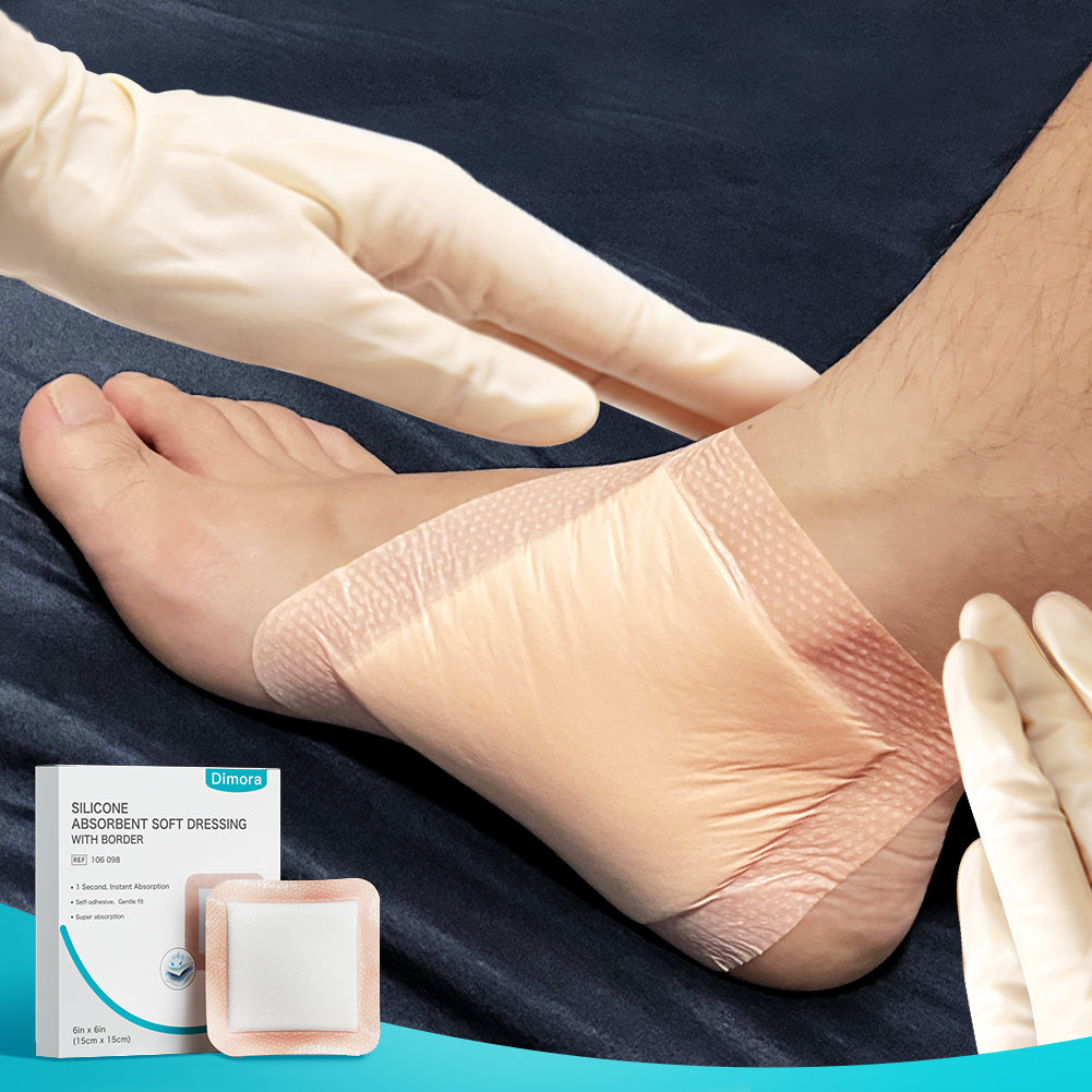 Dimora Super Absorbent Dressings, Self-Adhesive Bandages, 10 packs