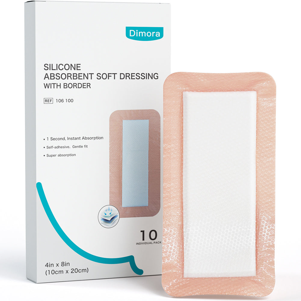 Dimora Super Absorbent Dressings, Self-Adhesive Bandages, 10 packs