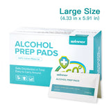 Sterile Alcohol Prep Pads Large Alcohol Rubbing Pad for Skin Alcohol Cleaning Pads for Injecttion Individual wrapped 4-Ply 200 Counts