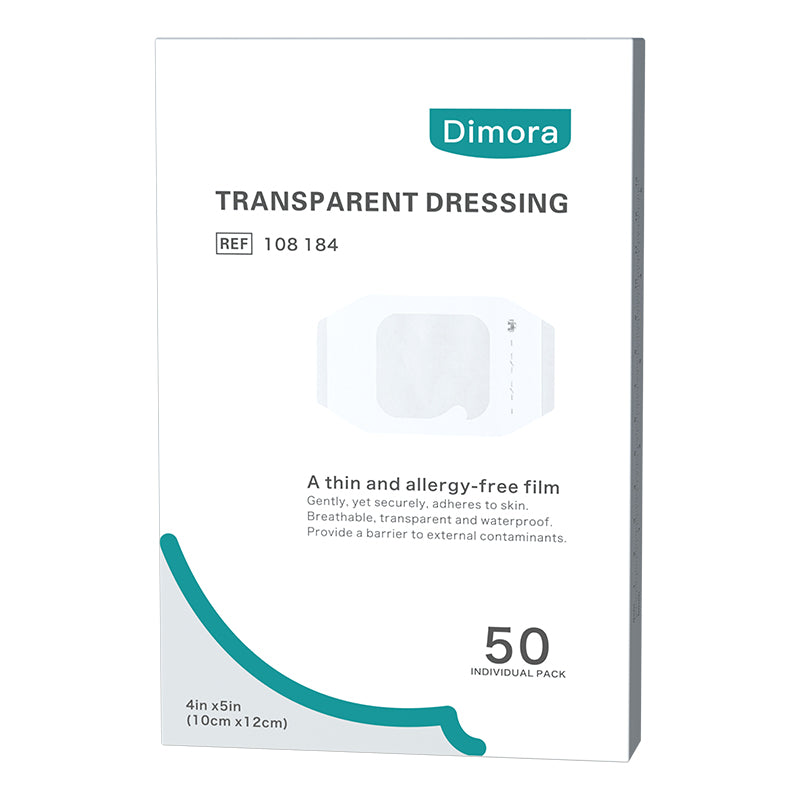 Dimora Transparent Film Dressing, Waterproof Adhesive Bandages 4 x 5 inch