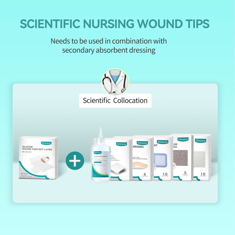 Dimora Silicone Wound Contact Layer, Non-adhering Dressing, Transparent Wound Dressing Pads