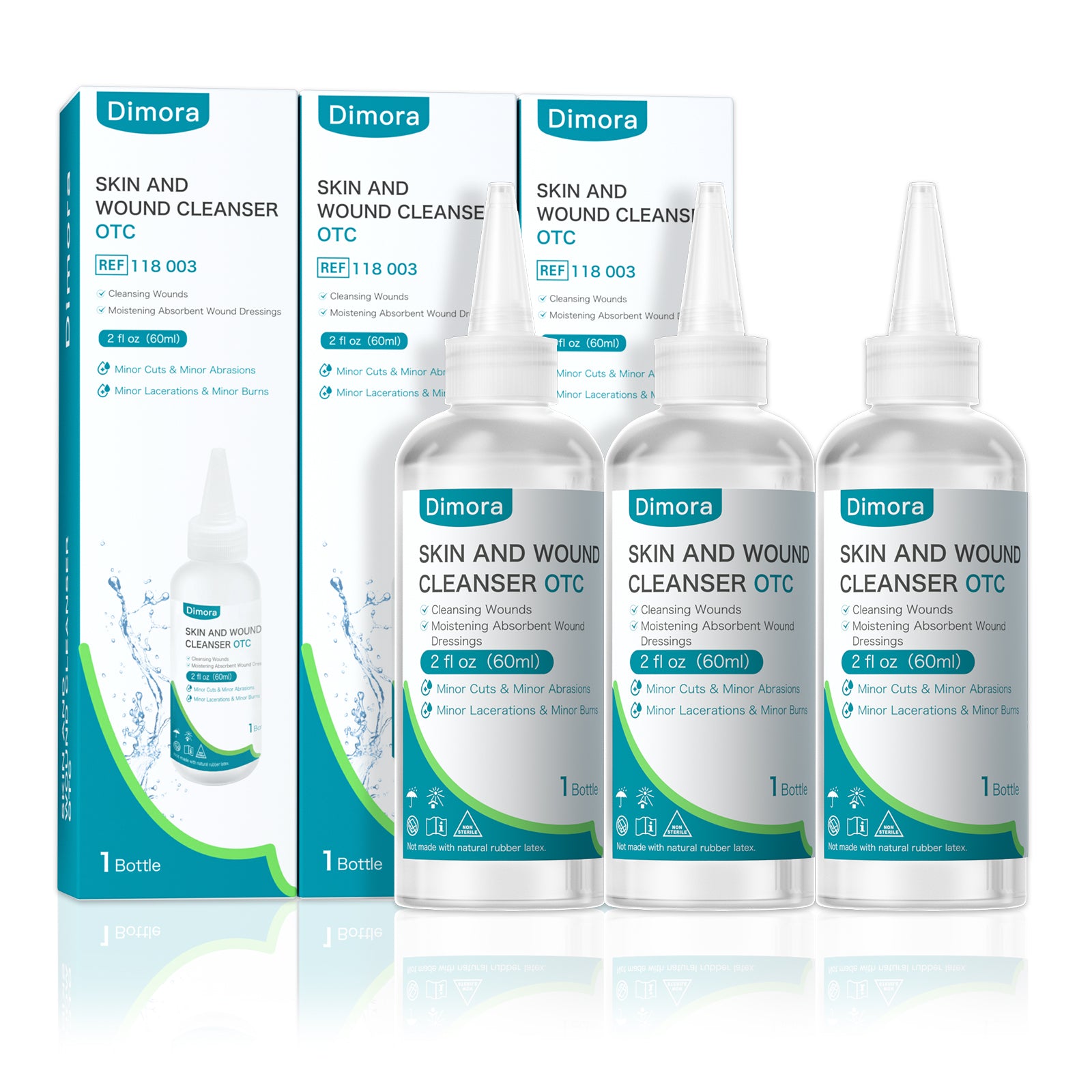 Dimora Skin and Wound Cleanser, OTC First Aid Antiseptic Cleanser
