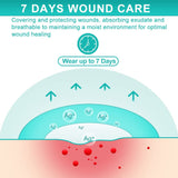 Dimora Ag Silver Sacrum Foam Wound Dressing Bandages Silicone Adhesive Border 7"x7" 5 Packs