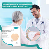 Dimora Ag Silver Sacrum Foam Wound Dressing Bandages Silicone Adhesive Border 7"x7" 5 Packs