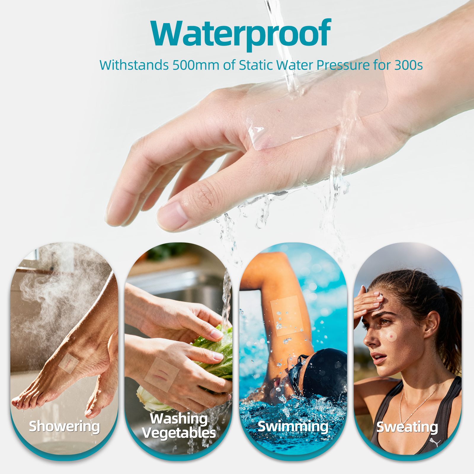 Dimora Medical Grade Hydrocolloid Roll (2in*16ft), Highly Absorbent Hydrocolloid Bandages for Wound Care, Burn, Blister, Acne Care, Waterproof & Cut to Size