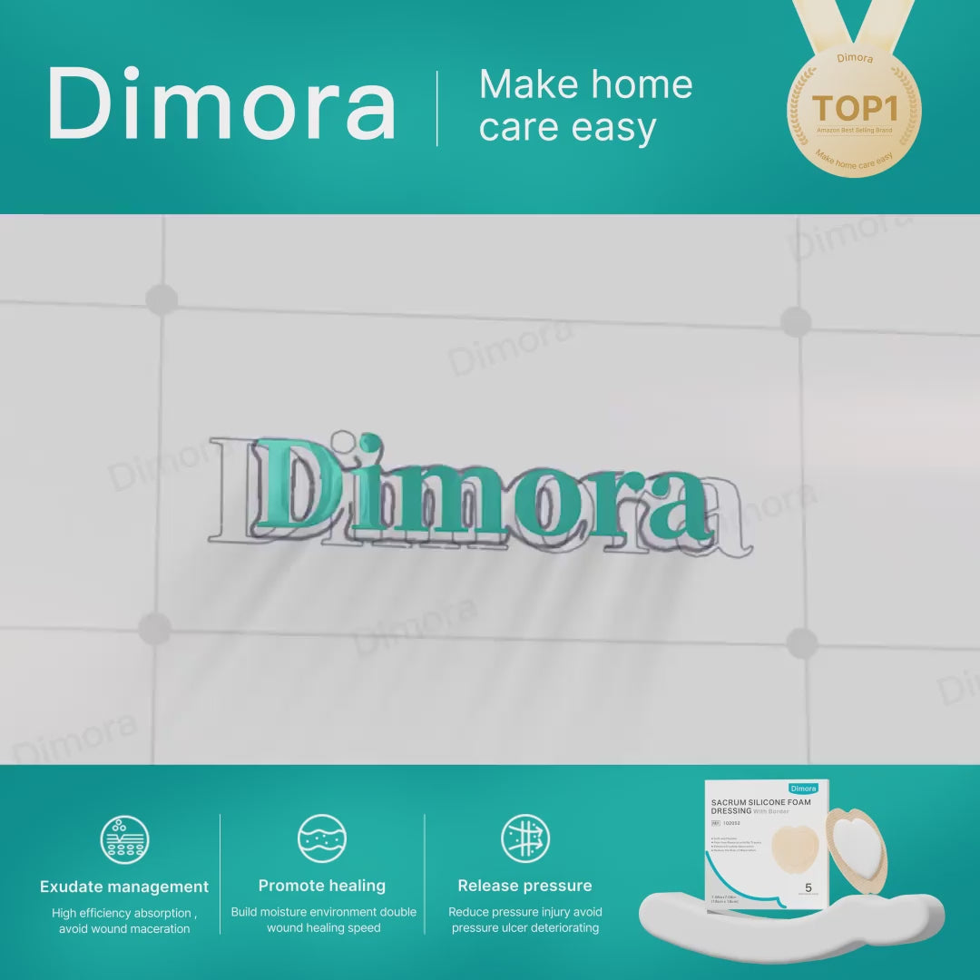 Dimora Sacrum Silicone Foam Adhesive Wound Dressings 7.08 x 7.08inch